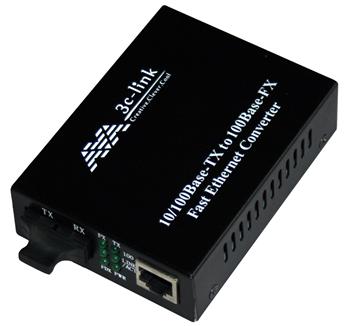 3C-Link 3C-DU-100-13-20 optický duplexní konvertor 10/100Mbs, SM, 20km,SC, TX 1310nm