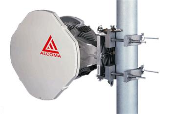 Alcoma AL80G s full duplex Gigabit Ethernet 1,25 Gbit/s, 80 GHz, 2x 35 cm antény