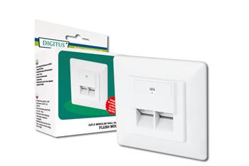 DATACOM Datová zásuvka STP CAT5E 2xRJ45 pod omítku 45st