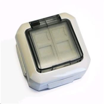 DATACOM Datová zásuvka UTP CAT6 2xRJ45 na omítku 45st. bílá