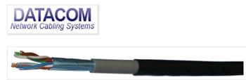 DATACOM FTP drát CAT5E PVC+PE, dvouplášťový, venkovní, černý