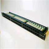 DATACOM Patch panel 19" UTP 48 port CAT5E LSA 1U BK (6x8p)
