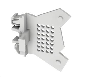 Držák na DIN lištu pro Mikrotik série hEX a hAP (porty dopředu), v2