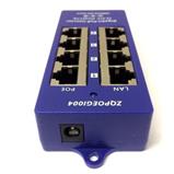 Gigabitový stíněný 4-portový pasivní PoE panel