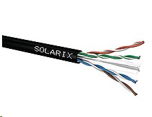 Instalační kabel Solarix CAT6 UTP PE, venkovní, černá