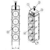Kabelová příchytka čtyřnásobná FIMO sRF E 4x LCF 14 (4x10-11mm)