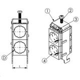 Kabelová příchytka dvojitá FIMO sRF E 2x LCF 14 (2x10-11mm)