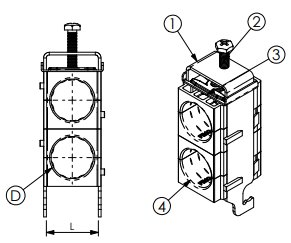 Kabelová příchytka FIMO sRF E 2x6 (2x5-6mm)