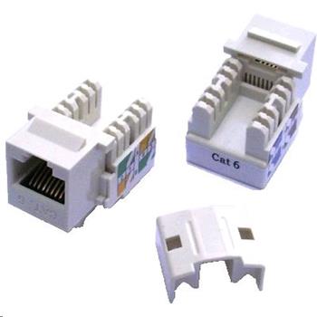 Keystone RJ45 UTP CAT6 (DUAL) MINI bílý