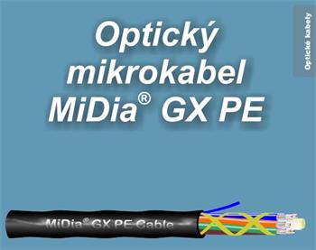 LT MiDia GX 96 vl. AW+, 8x12 vl./trub., OD 6,5 mm (8 el.), HDPE plášť