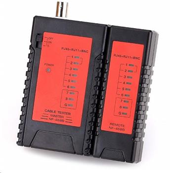 NOYAFA NF-468B, základní tester telefonních, ethernetových a koaxiálních kabelů