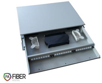 Optická vana, 19", 24x SC simplex, výsuvná, 1,5U