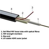 Optický kabel LT Flat Drop, 12 vl. G.652D PE