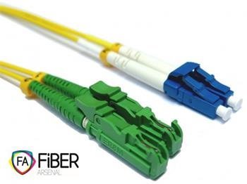 Optický patchcord, 9/125,E2000/APC-LC/PC, SM, duplex, 30m
