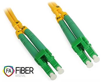 Optický patchcord, 9/125, LC/APC-LC/APC, SM, duplex, 10m