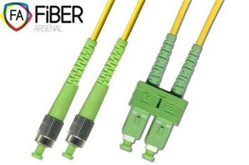 Optický patchcord, 9/125, SC/APC-FC/APC, SM, duplex, 10m