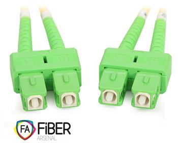 Optický patchcord, 9/125, SC/APC-SC/APC, SM, duplex, 2m