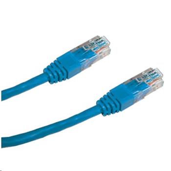 Patch cord UTP CAT5E 0.5m modrý