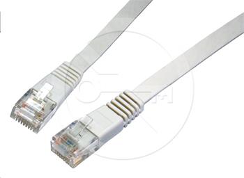 Patch kabel plochý CAT5E UTP LSOH 3m šedý