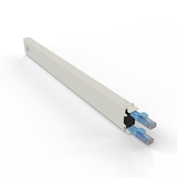 PATCHBOX.ONE Cat.6a UTP, kazeta s kabelem 0.8m, modrá, 8RU