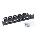 Patchpanel 10", CAT5e, UTP, 10x RJ45, 1U