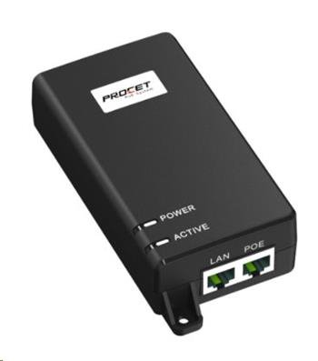 PROCET PT-PSE104GB-60 v2, gigabitový PoE zdroj, 55V/1A, 60W