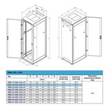 RACK Triton , 19", 18U, 600x800mm, skleněné dveře, jednodílný