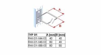 RACK Vyvazovací háček pro vedení kabelů 80x80 nerez