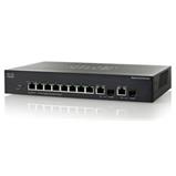 Repasované: Cisco SG300-10, 8x Gigabit + 2x SFP Switch