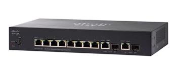 Repasované: Cisco SG350-10, 8x Gigabit + 2x SFP Switch