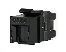 Rychlozařezávací keystone Solarix CAT6 UTP RJ45, černý