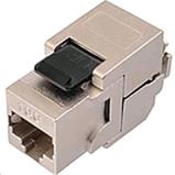 Samořezný keystone Solarix 10G Cat 6a STP RJ45, černý, SXKJ-10G-STP-BK-SA