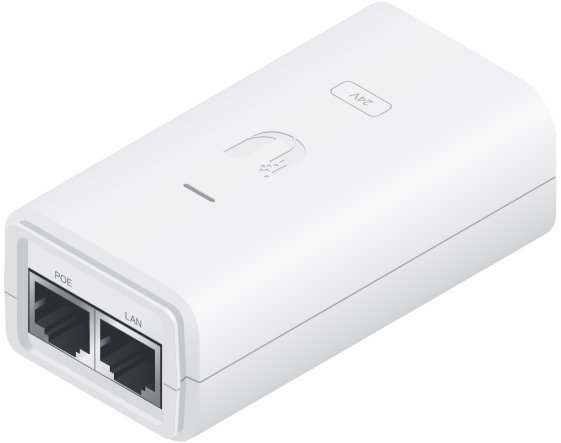 UBNT POE-24-12W-G-WH, gigabitový PoE zdroj 24V/0,5A, 12W