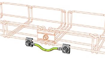 Uzemňovací spojka SUM 1 pro žlab MERKUR 2